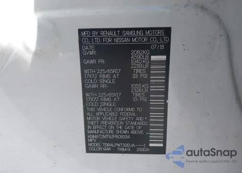 2018 Nissan Rogue S from USA, damaged, VIN KNMAT2MT9JP609334